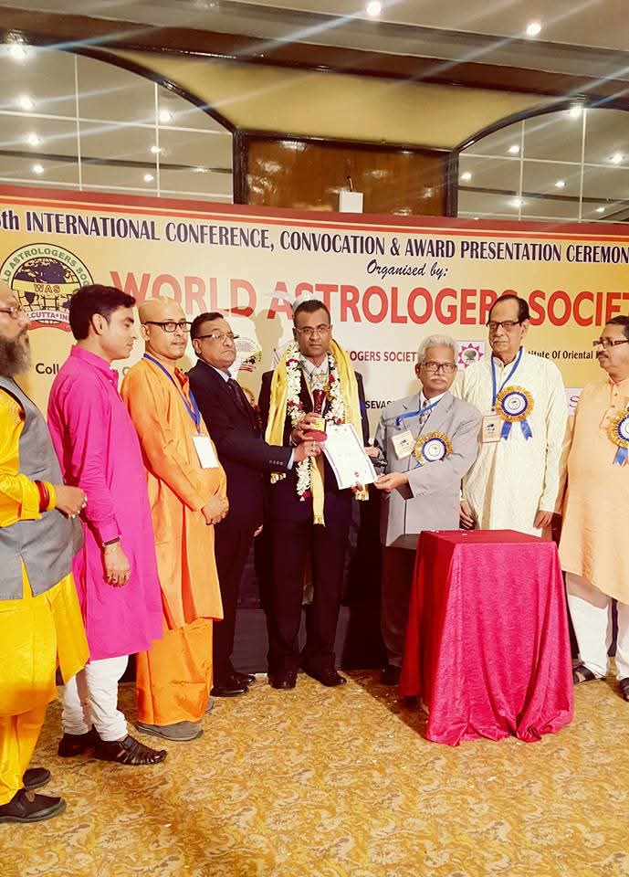 Man of the Year Award by World Astro Society