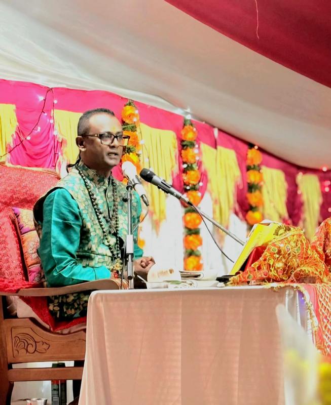 Dr Prakash Luchun at Durga Pooja celebration